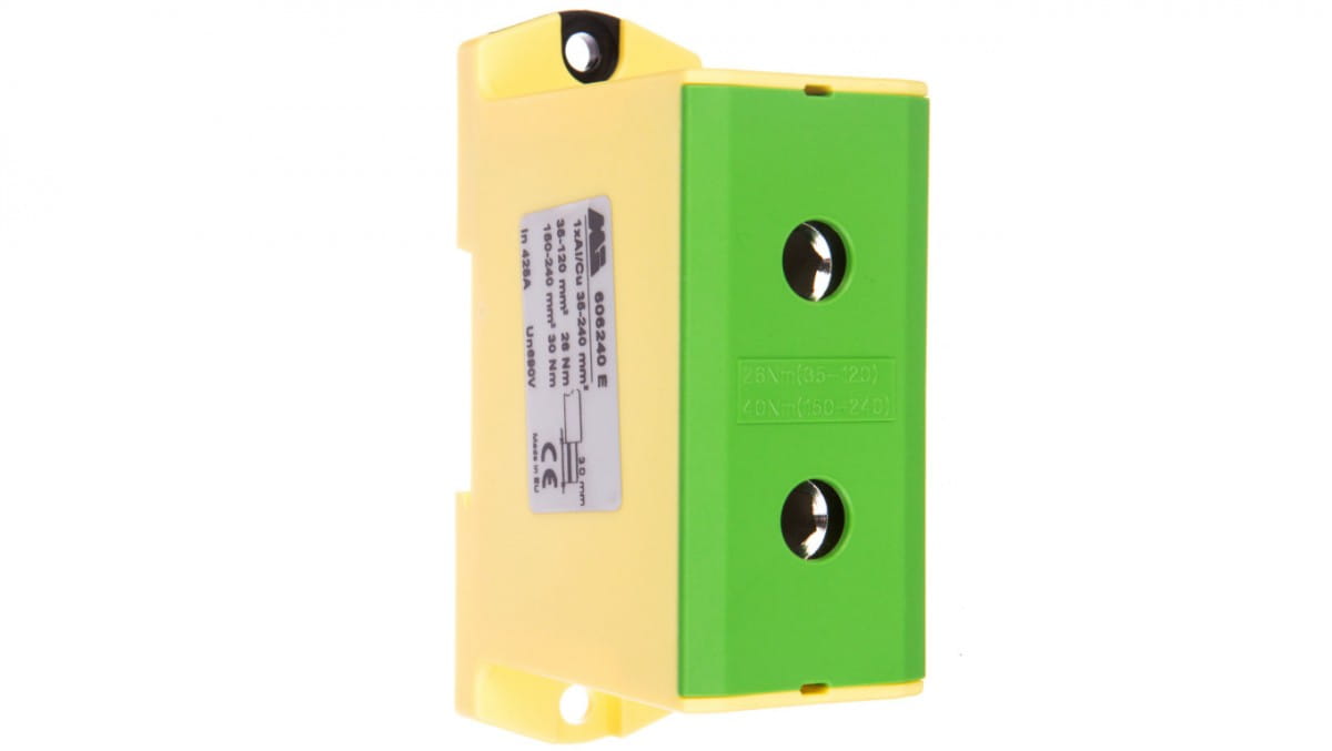 Eingleisiger Schienenverbinder 35–240 Mm² Gelbgrün Euro Otl 240 1xal/cu 606240 E