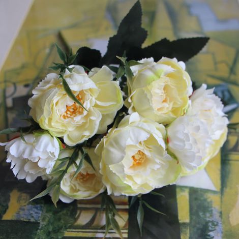 Faux Peony - Artificial Flower - Home Decoration - Realistic Silk Floral Arrangement - 1 Piece