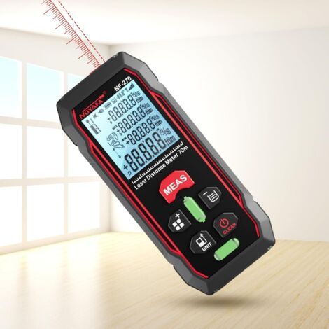 Laser Measurement Tool 229ft, Nf-270 Multi-function Laser Measuring Instrument With 2 Bubble Levels, Lcd Display, Measure Distance/area/volume/pythagorean Theorem, M/in/ft Unit Switching