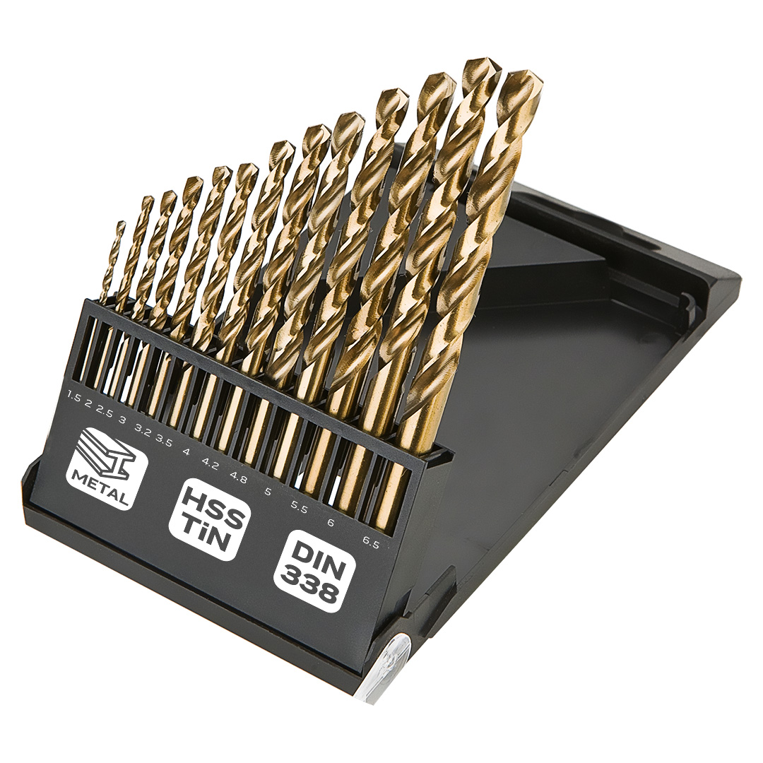 Hss-tin-metallbohrer 1,5–6,5 Mm, 13er-set