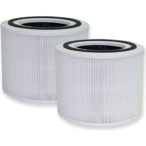 Lot De 2 Filtres Hepa De Rechange 3-en-1 Compatibles Avec Le Purificateur D'Air Levoit Core 300 - Pièce Core 300-rf