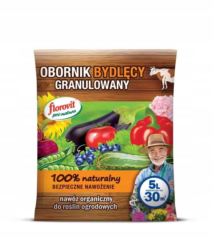 Florovit 100% Natürlicher Dünger Aus Rindermist Für Gemüse, Blumen Und Obst, 5 L