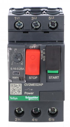 Tesys Deca Motorschutzschalter 3p 0,06kw 0,16-0,25a Pl Gv2me02ap