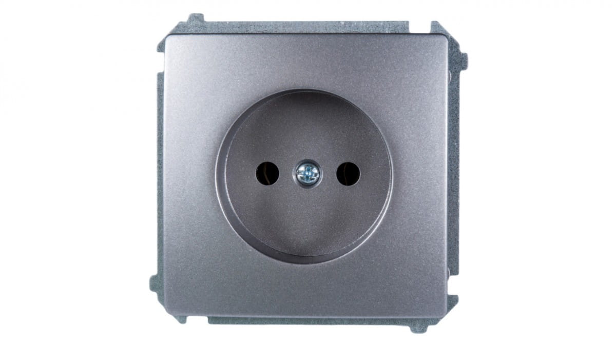 Simon Basic Einzelsteckdose B/u 16a Ip20 Edelstahl Bmg1.01/21