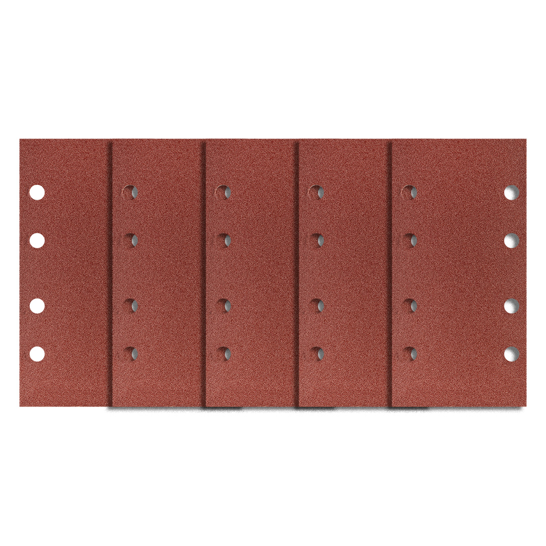 Klett-schleifpapier 93 X 185 Mm, Körnung 40, 5 Stück, Mit 8 Löchern
