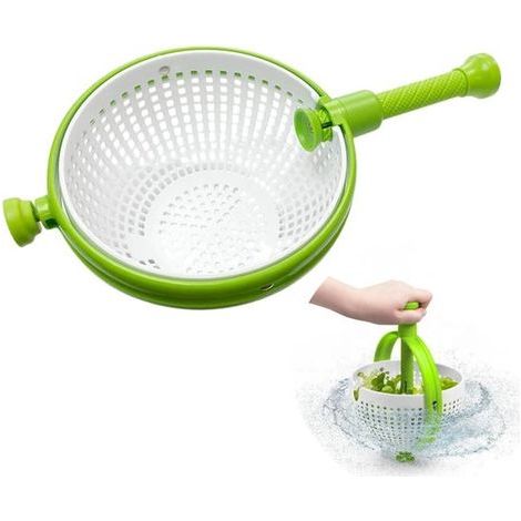 Rotating Strainer Basket - With Retractable Handle - Suitable For Vegetables, Fruits, And Pasta - Easy To Use