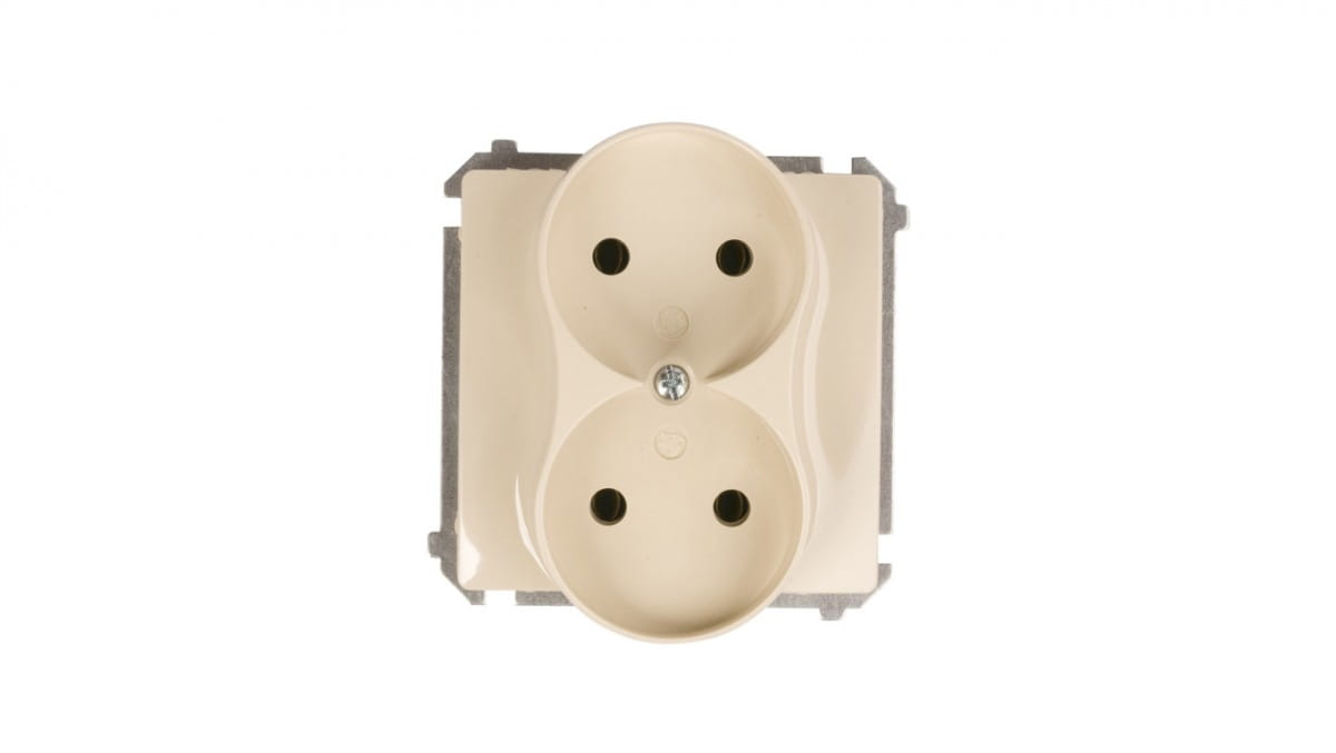Simon Basic Doppelsteckdose B/u 16a Ip20 Beige Bmg2m.01/12