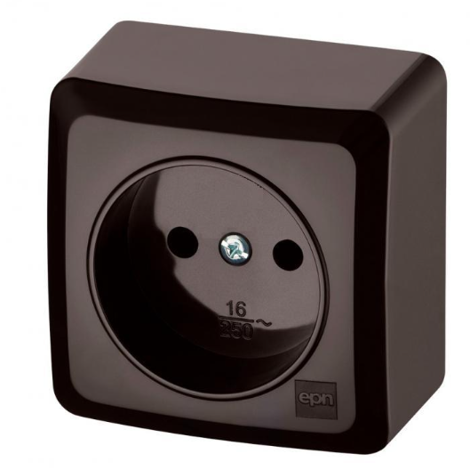 Berg Einzelsteckdose N/t 2p 16a Braun 3740-05