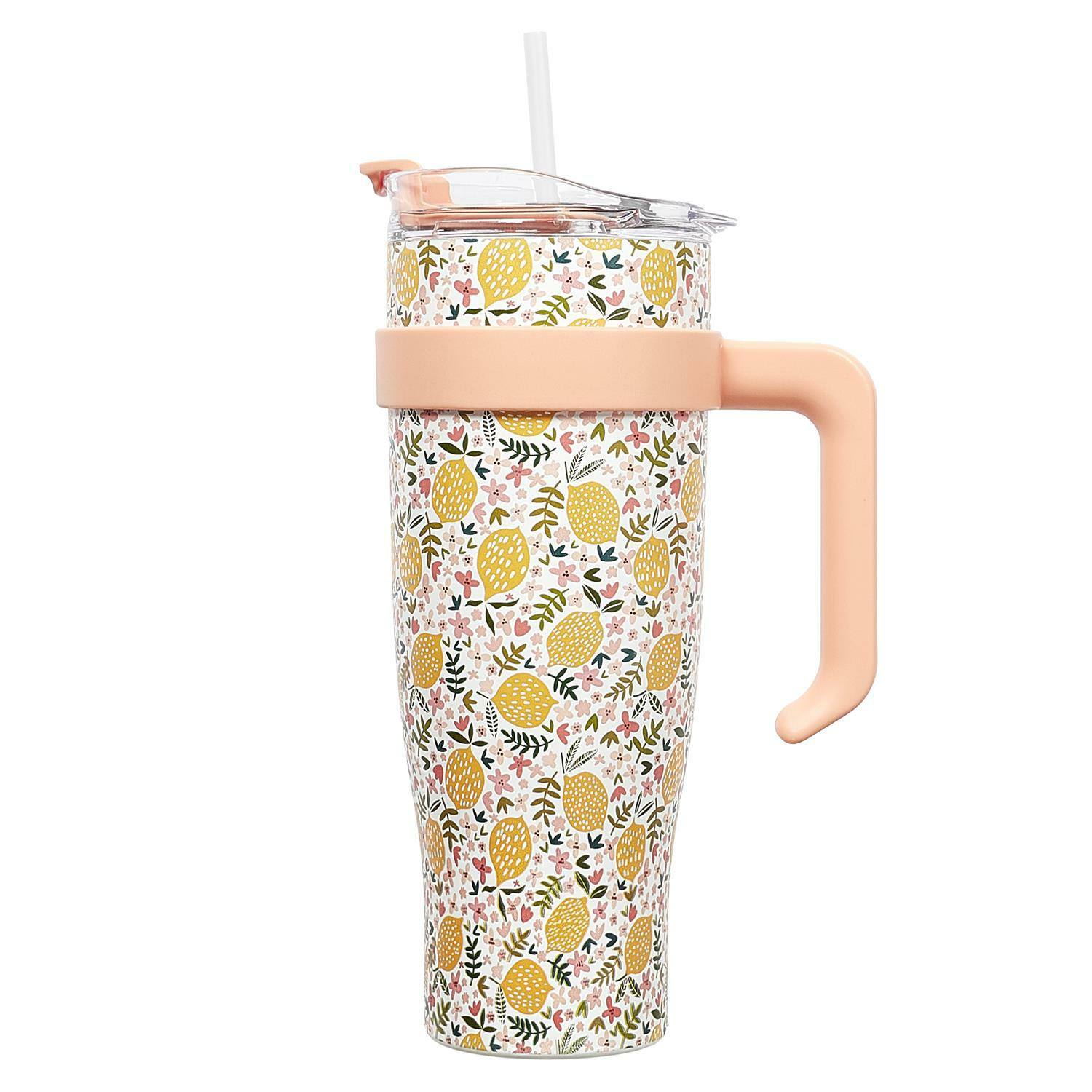 Miami Floral Thermobecher Gelb