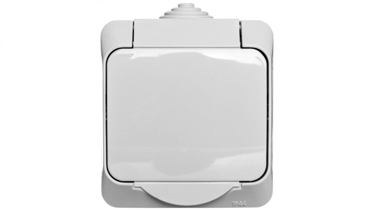 Cedar Plus Hermetische Steckdose Mit/mit Klappe Und Jalousien 16a Ip44 Grau Wde000640
