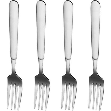 Four Dinner Forks - Food Grade Stainless Steel - Mirror Polished - Dishwasher Safe - For Family And Restaurant Use - Set Of 4