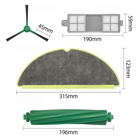 Accessories For Irobot Robot Vacuums, Including A 4-piece Set Of 205 Roller Brush/main Brush/side Brush/mop.