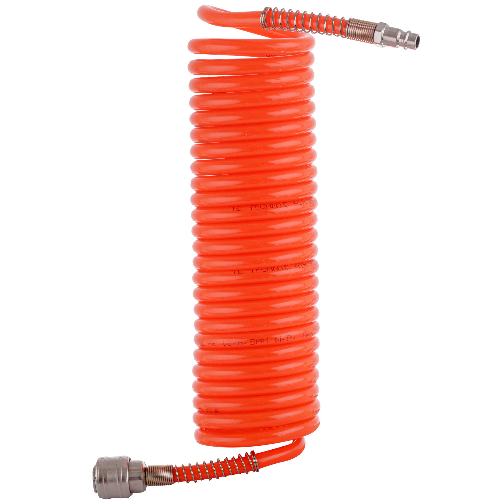 Spiralschlauch 10 M, Pneumatikschlauch 6,5 X 10 Mm Für Kompressoren, 10 Bar