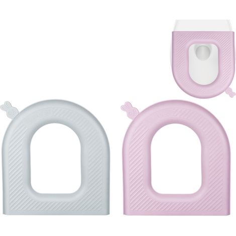 Toilet Seat Cover - O Shaped Washable Plastic Cushion Cover - Cut To Fit Standard Toilet - 1 Pc