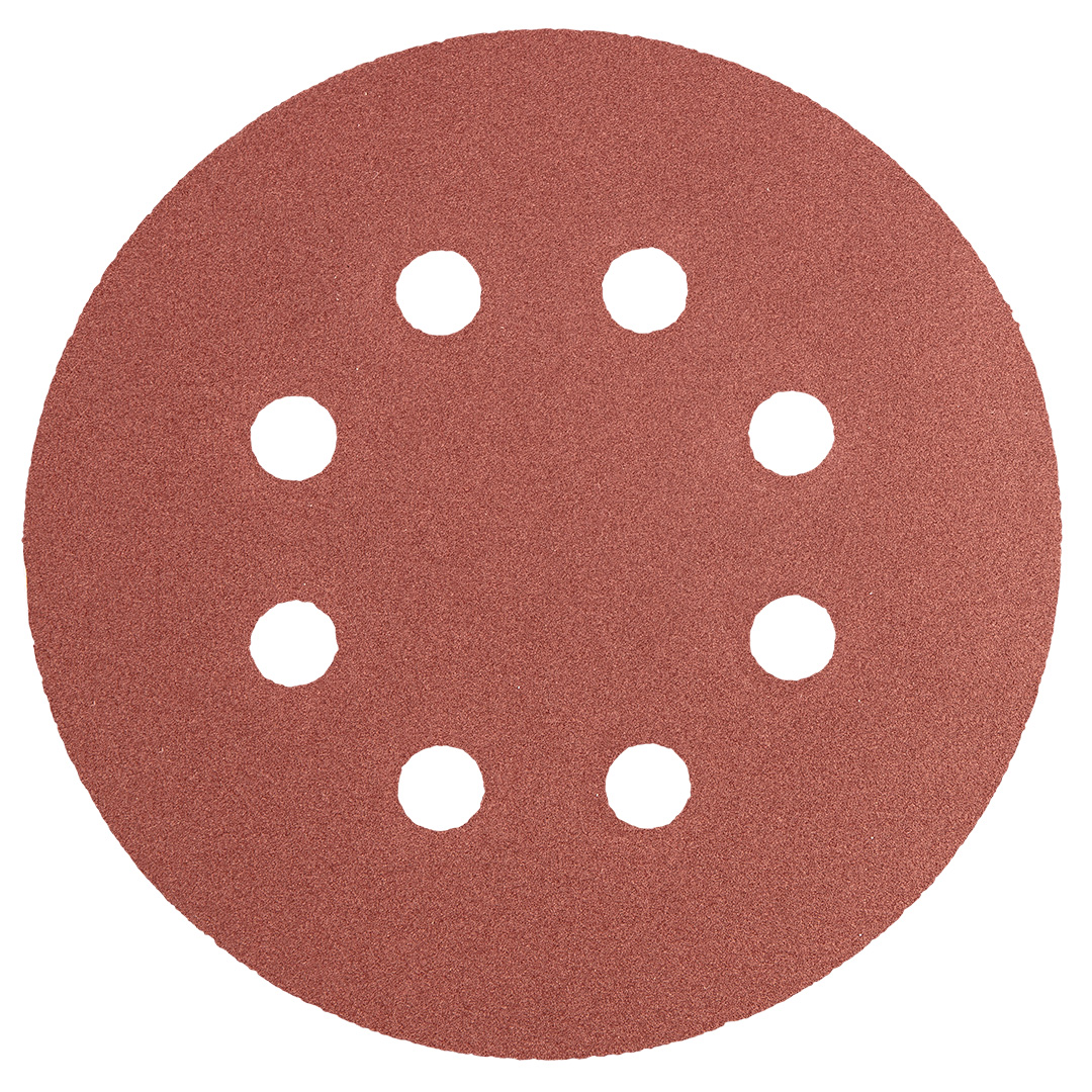 Klett-schleifscheiben 125 Mm, P240, 5 Stück, Mit 8 Löchern