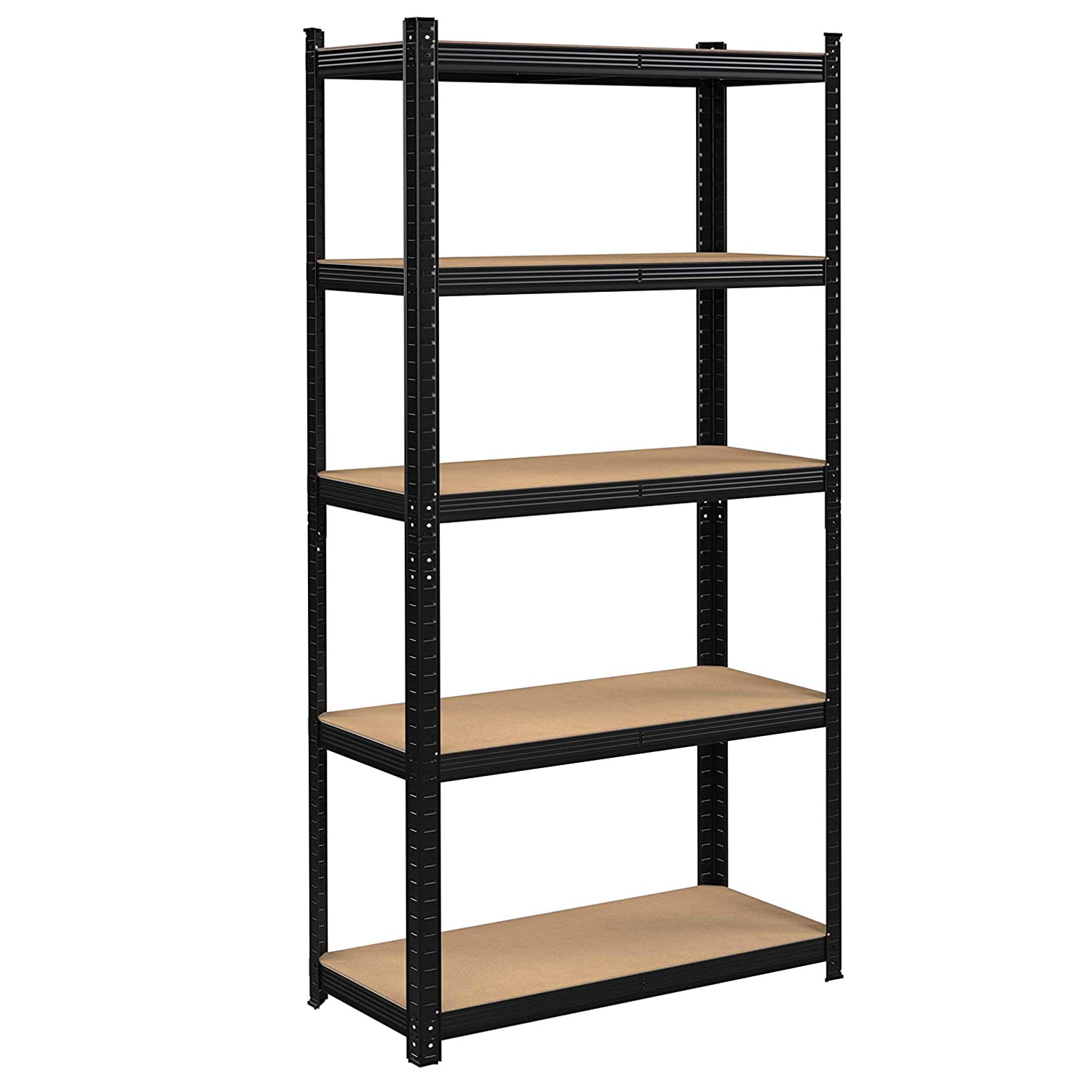 Metall-garagenregal Für Keller, Speisekammer, Büro, Schwarz, 150 X 75