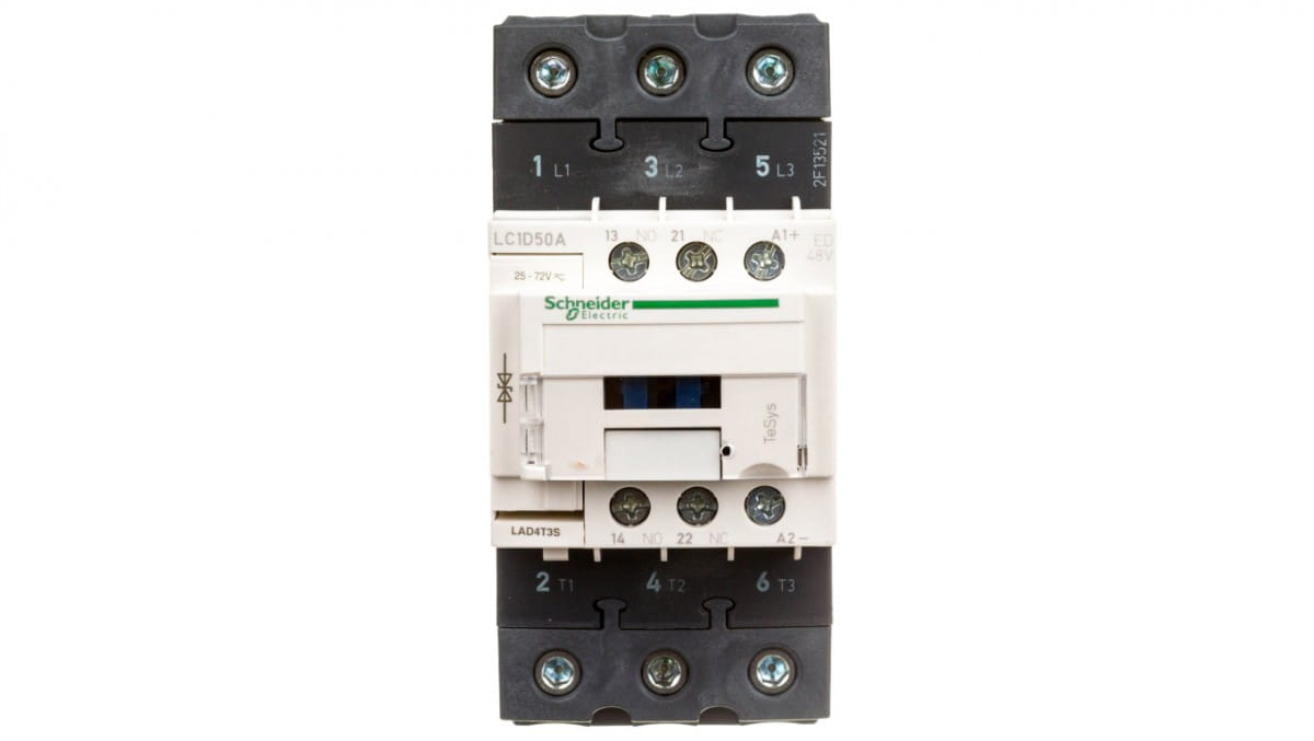 Tesys Deca Leistungsschütz 50a 3p 48v Dc 1no 1nc (evk) Lc1d50aed