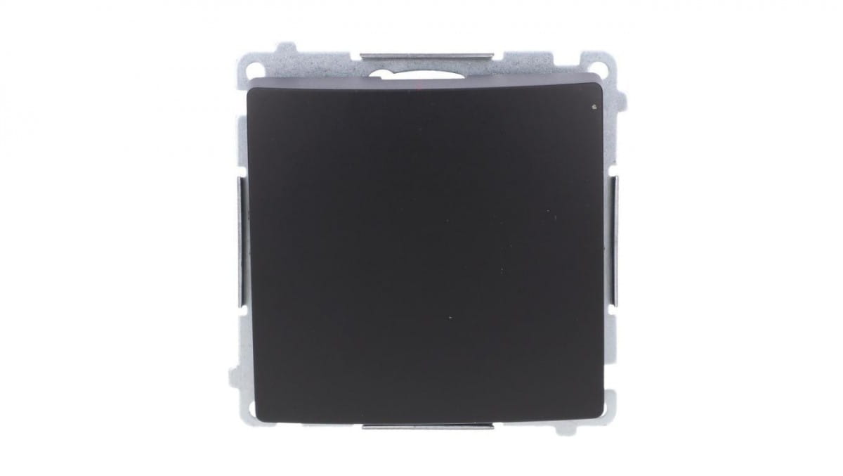 Simon Basic Einzel-drucktaster, No, Ohne Piktogramm (modul) 10ax, 250v, Schnellanschlüsse, Schwarz Bmp1.01/49
