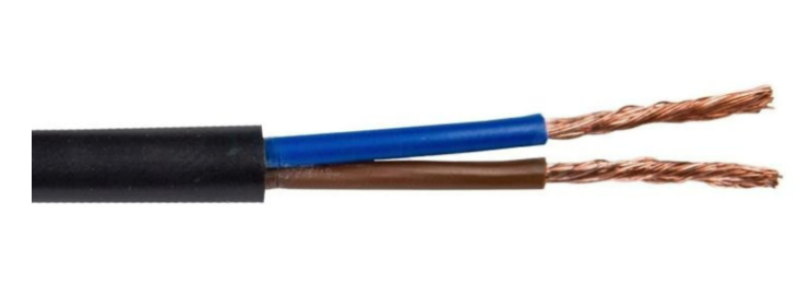 Flachkabel H03vvh2-f (omyp) 2x1 Schwarz /100m/