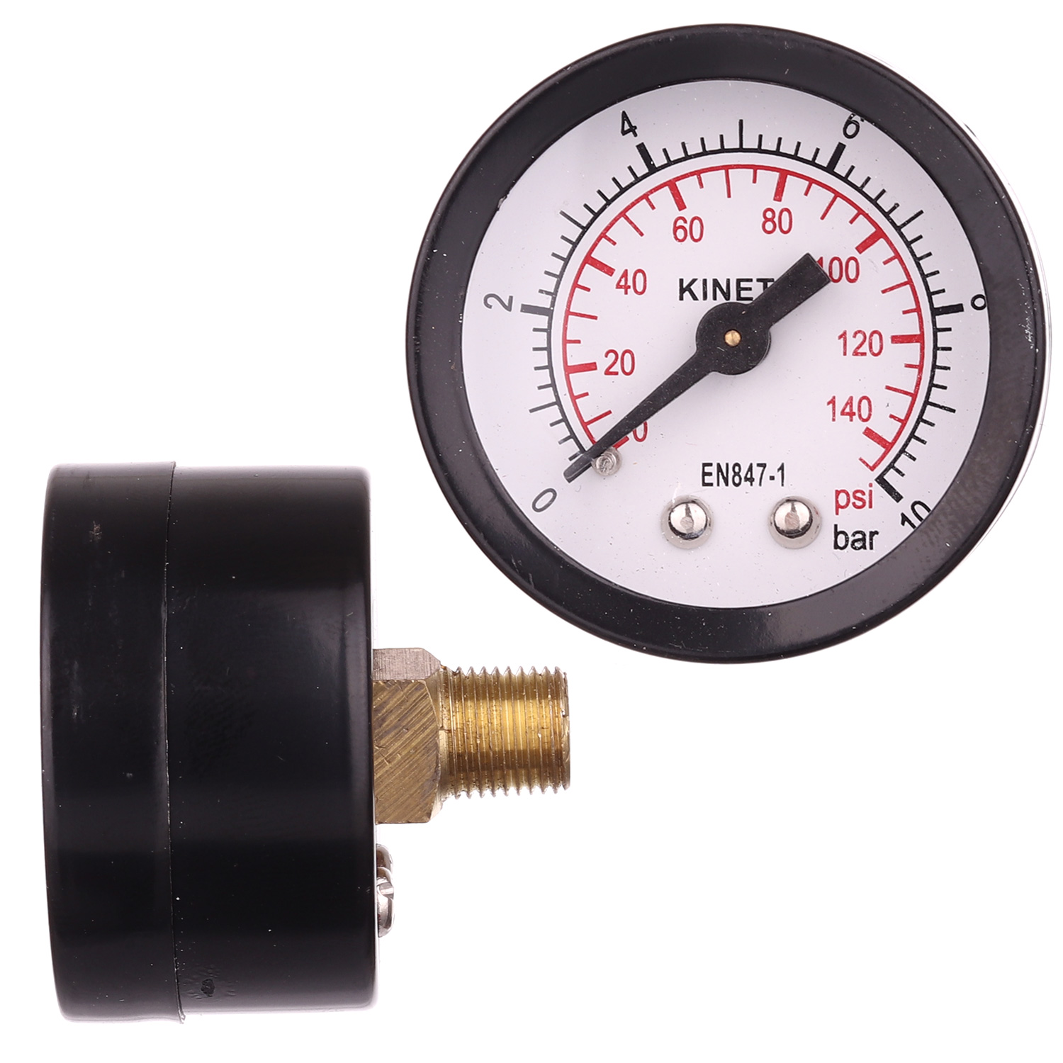 Kleiner Manometer 0-10 Bar 40mm 1/8 Zoll Gewinde Hinten Kompressor