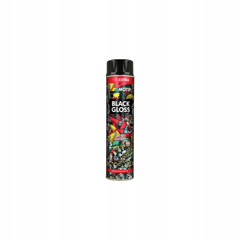 Motip Rallye Schwarzer Glanz-acryllack, Schwarz, 600 Ml