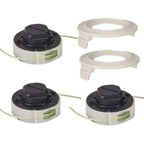 Lot De 3 Bobines De Tête De Débroussailleuse Avec 2 Couvercles Pour Stihl Fsa 57 Fse 52 Weed Eater String Autocut C3-2 Tête De Débroussailleuse Pièces De Rechange 4009 710 4305