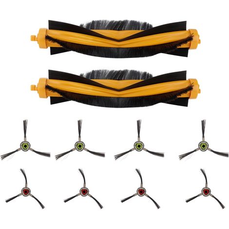 Brush Set - For Robot Vacuum Cleaners - Compatible With M81 Dm81pro M85 900 - Abs Material - 4 Pieces