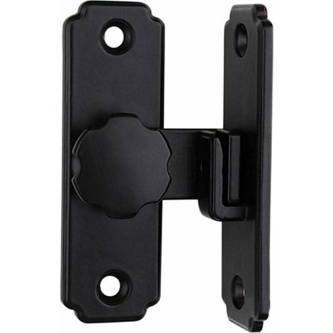 Latch - Stainless Steel Cam Latch - 90 Degree Rotating - For Sliding Barn Doors And Recessed Doors - Black - 81.5 X 45 Mm - 1 Piece