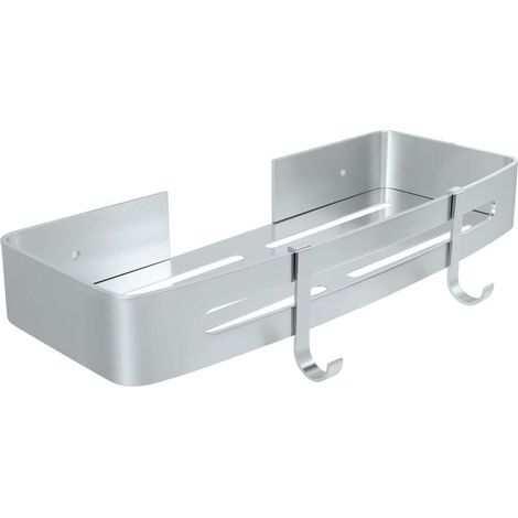 Duschregal, Badezimmerregal Ohne Bohren, Wandduschkorb, Duschablage, Aufbewahrungskorb Organizer, Selbstklebend, Aluminium