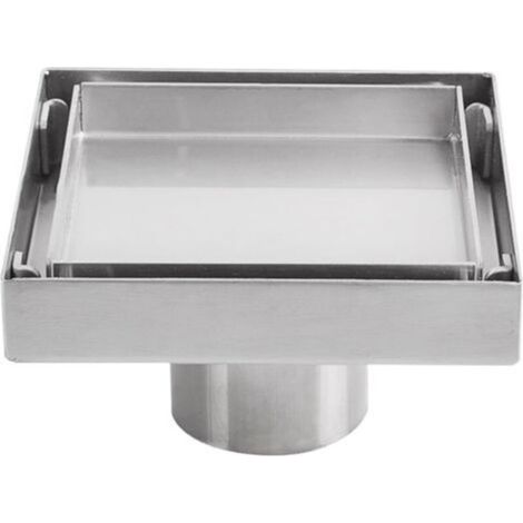 Drain Strainer For Shower En Acier Inoxydable 304 Et Cuivre, 10cm, Finition Lisse, Argent - Résistant À La Rouille Et Durable