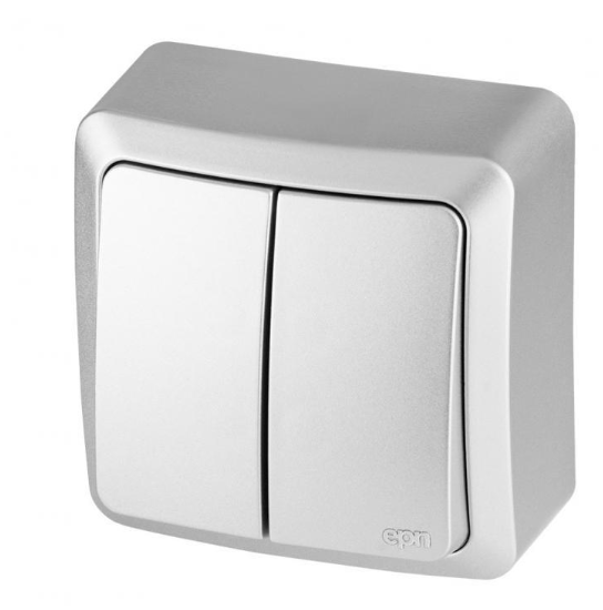 Berg Kerzenschalter N/t 10ax Ip20 Silber 3711-06
