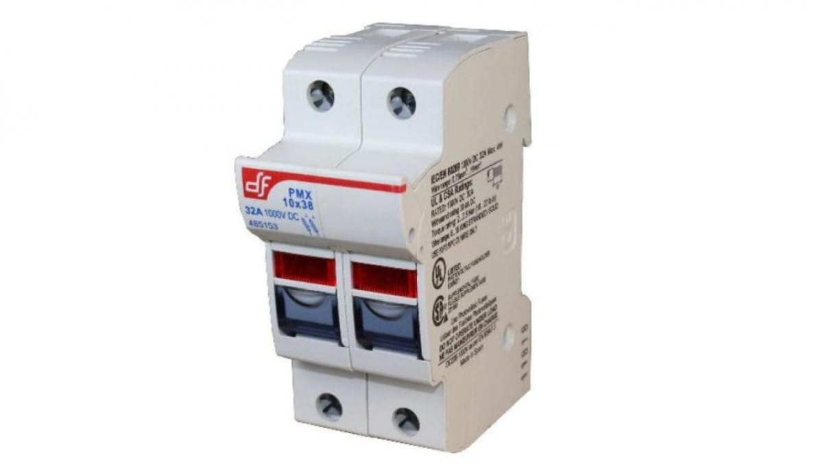 Lasttrennschalter, Sicherungssockel Pmx 2p Für Sicherungen 10x38, 1000v Dc, 32a, Für Pv-anlagen Mit Signalisierung 485153