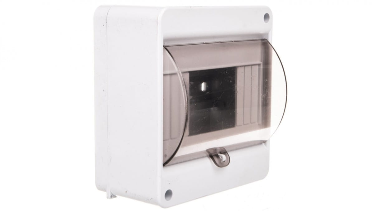 Modularer Verteilerkasten 1x6 Aufputz Ip20 Mit Rauchschutzklappe Und Klemmen S-6+glas+n+pe 8005843 Ene-00319