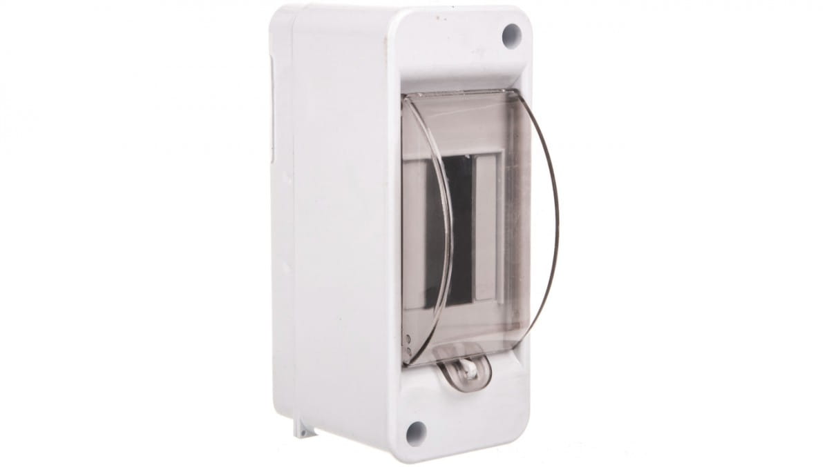 Modularer Verteilerkasten 1x2 Aufputz Ip20 Mit Klappe Und Klemmen S-2+glas+n+pe 8005803 Ene-00352