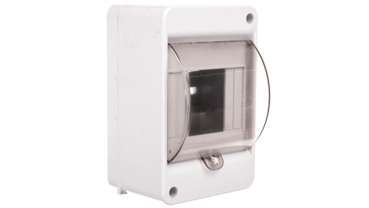 Modularer Verteilerkasten 1x4 Aufputz Ip20 Mit Rauchschutzklappe Und Klemmen S-4+glas+n+pe 8005823 Ene-00318