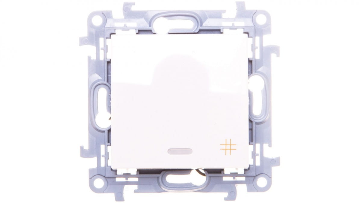 Simon 10-kreuzschalter Mit Led-beleuchtung 10ax Ip20 Weiß Cw7l.01/11