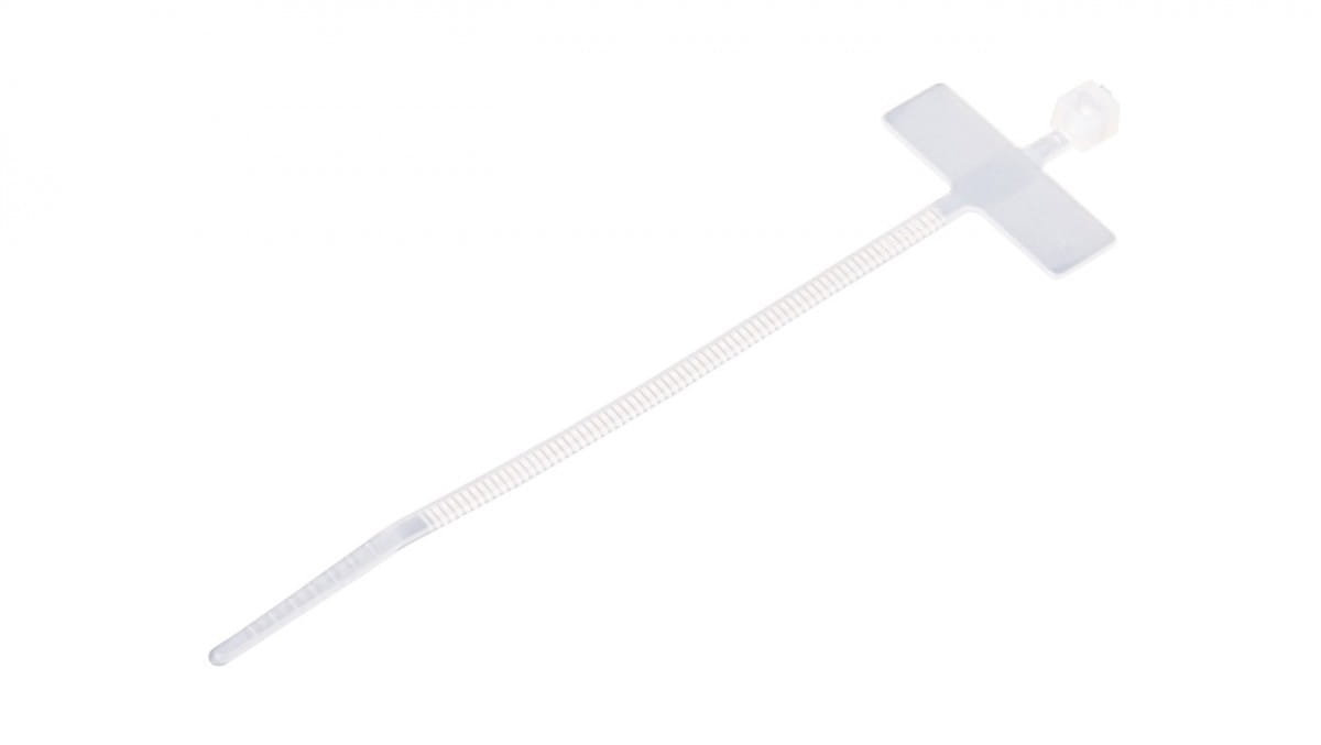Kabelbinder Mit Beschriftungsschild 100x2,5 Weiß Bmt52100e / 52100me /100 Stück/