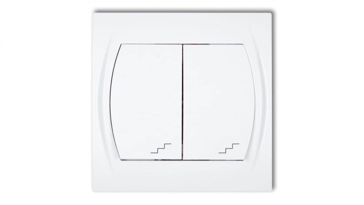 Logo Doppeltreppenschalter Weiß Lwp-33