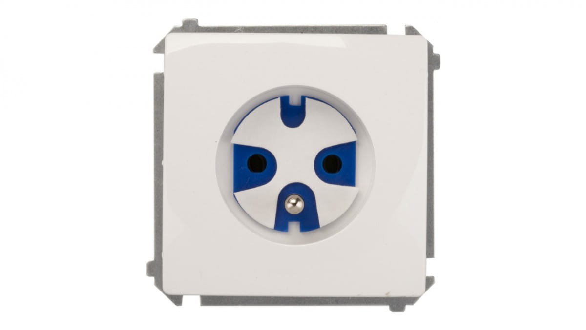 Simon Basic Einzelsteckdose Daten Z/u 16a Ip20 Mit Autorisierungsschlüssel Weiß Bmgd1.01/11