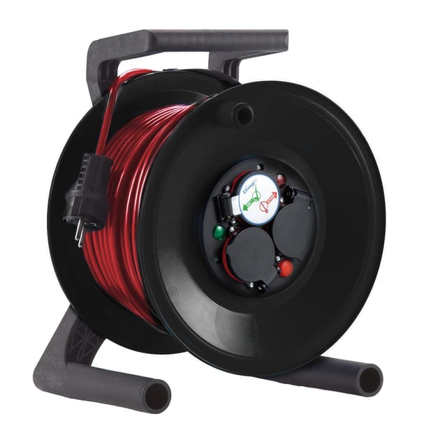 STAR LITE Kabeltrommel mit 50 m PVC-Kabel. x 3G1,5 (IP44) Hedi EK0Y50PTF510