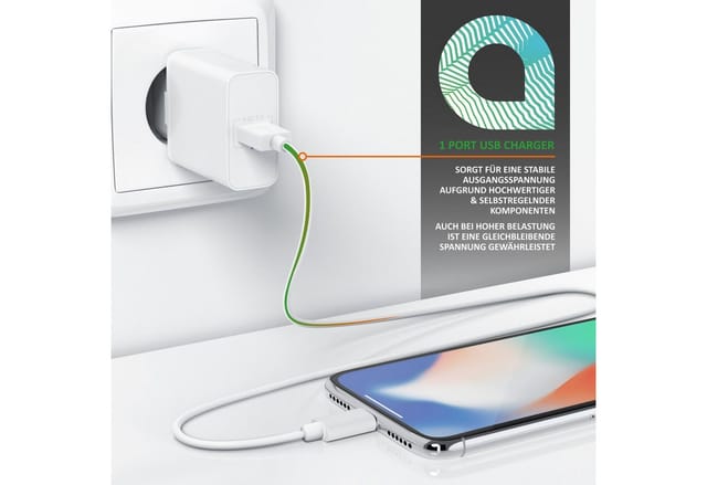 Usb Ladegerät mit Schnellladefunktion - Netzteil mit Quick Charge 3.0 - Smart Charge Solid Charge Laden - für Handys, Smartphones, Tablets uvm.