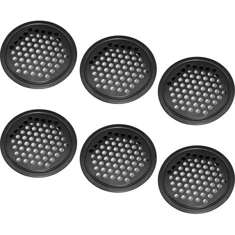 6 Stück Runde Lüftungsgitter, 60mm Edelstahl Belüftungsgitter, Schwer Zu Lösendes Ventilationsgitter Für Küchenschränke, Schränke, Badezimmer Und Sogar Vorratskammern