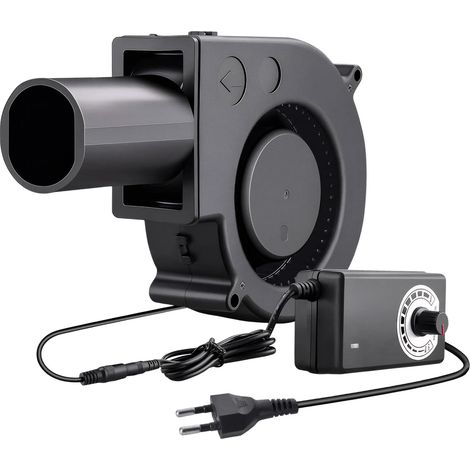 12v Turbinenventilator, Einstellbarer Radialventilator Mit Drehzahlregler Und Luftauslass, Für Kamine, Picknicks, Camping, Grillen, Klimaanlage Und Belüftung