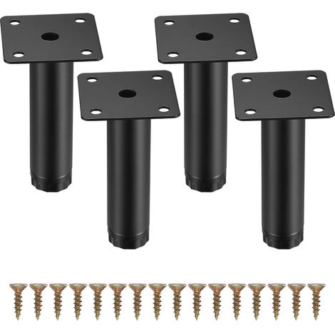 4 Stück Möbelfüße, 10 Cm/4 Zoll Verstellbare Möbelfüße, Metall-möbelstandfüße Für Möbel/tisch/stuhl/schreibtisch/küche/schrank/sofa
