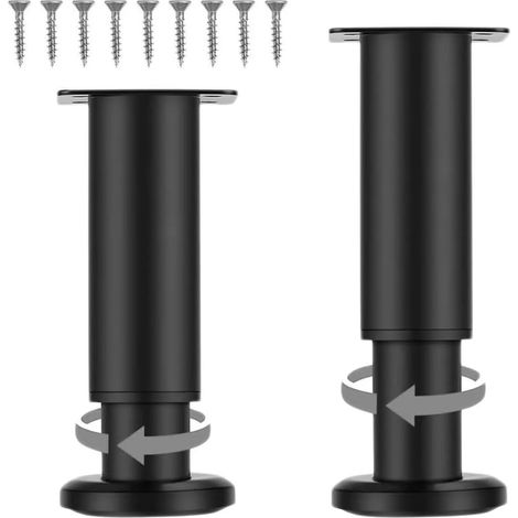 Diy Metall-möbeltischbeine, Höhenverstellbare Ersatzstützfüße Von 7,08 Bis 11,81 Zoll, Teleskopische Bar-schreibtischfüße (4 Stück)