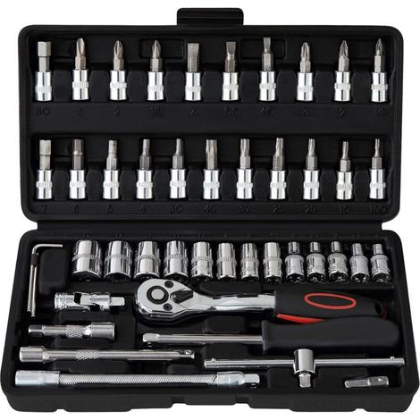 46-teiliges Multifunktionswerkzeug-set – Hochwertiger Cr-v-stahl – 72-zahn-mechanismus – Robuster Werkzeugkasten Für Aufbewahrung Und Transport