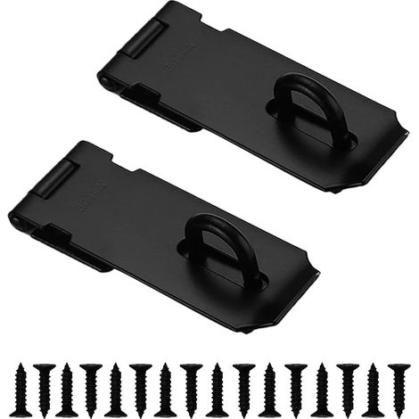 2 Stück Riegel Für Türverschluss Mit Schrauben, Matte Schwarze Finish Aus Edelstahl, Robuster Riegel