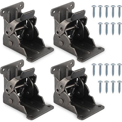 Scharniere Für Klappbare Tischbeine Im 90°-winkel – 4er-pack Selbstverriegelnde Scharniere 68 X 63 X 54 Mm, Zubehör Für Klapptische Mit Verriegelung, Tragfähigkeit 80 Kg