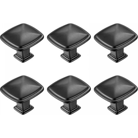Set Aus 10 Schwarzen Küchenschrankgriffen, Türgriffen, Schubladengriffen, Möbelknöpfen Für Die Küche – 30 Mm