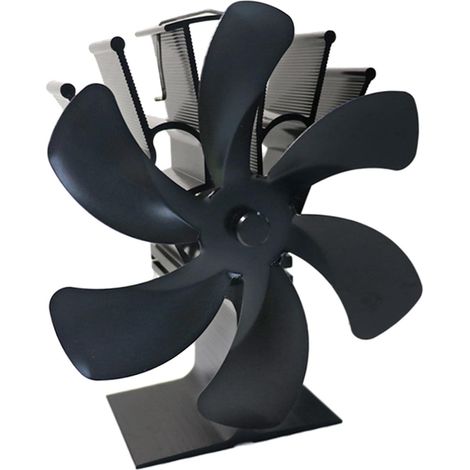 Kaminofen-ventilator Eco Fan, Extrem Leiser Kaminofen-ventilator Für Holz, Effiziente Wärmeverteilung, Umweltfreundlicher Ofenventilator Für Gas-, Pellet-, Holz- Und Scheitholzöfen - Schwarz